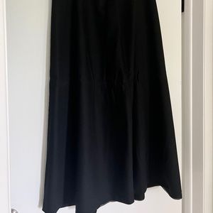 Long Black Wool Skirt